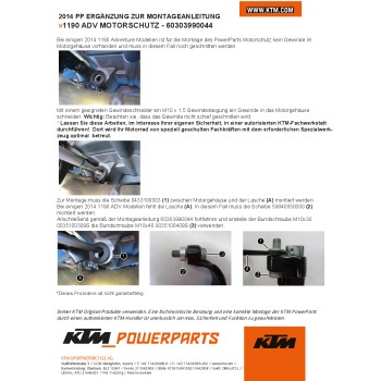 Protección de motor KTM - 60303990044